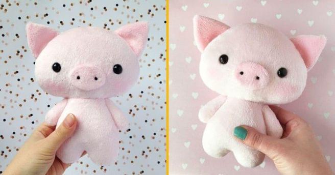 peluche cochon mignon