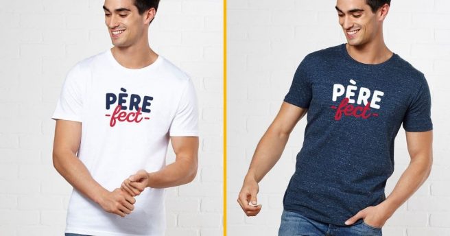 Football papa fête des pères cadeau balle Fun shirt t-shirt textile pression papa shirt s2