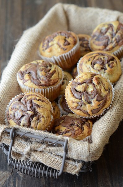 muffin banane nutella