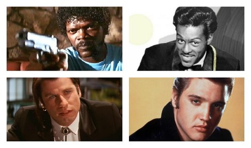 pulp fiction music collage
