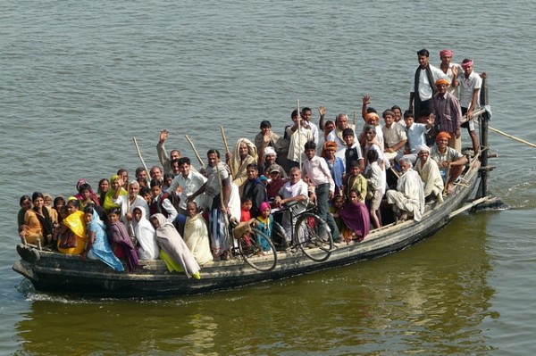 Ganga Ferry near Buxar, Bihar India