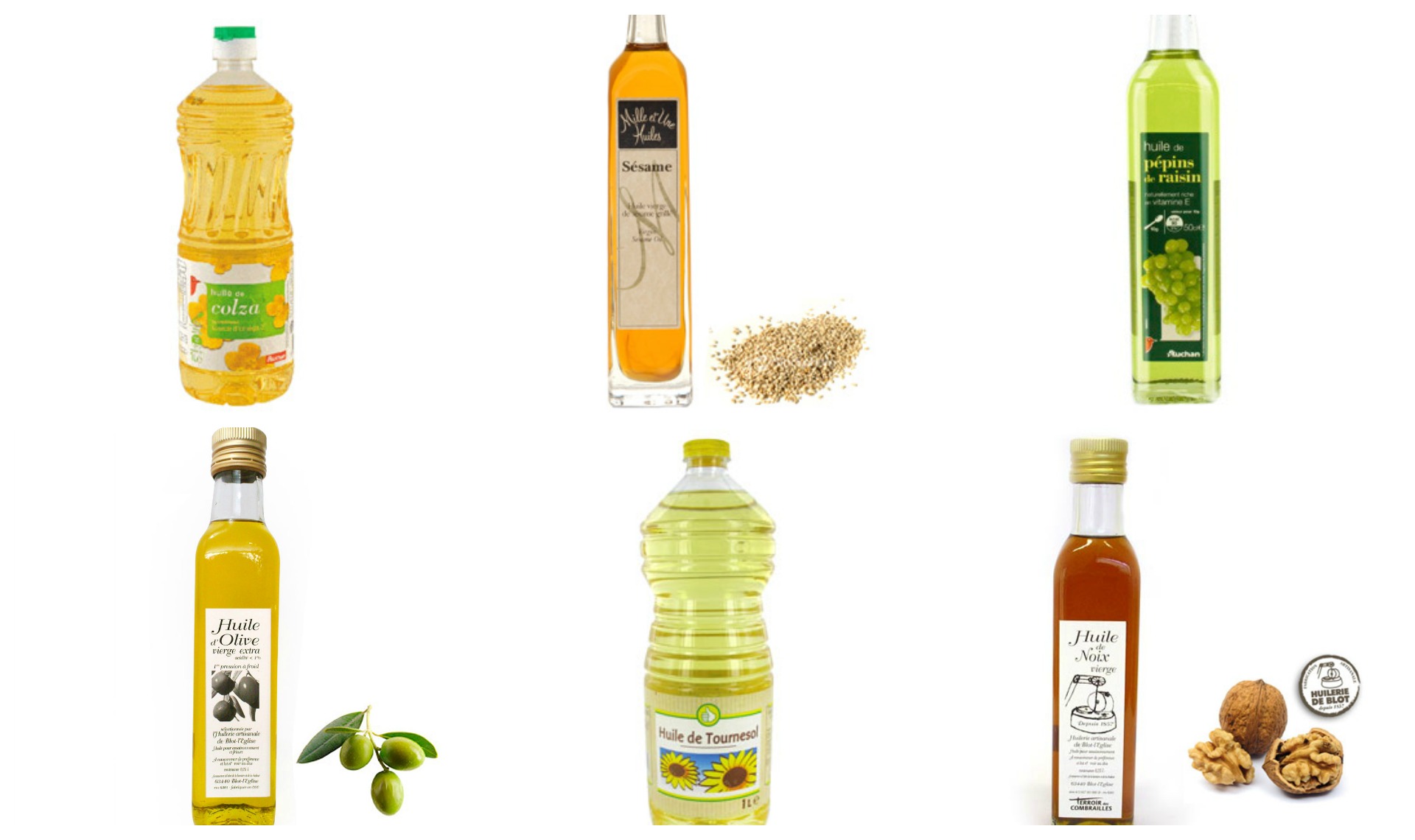 Huile d’Olive OU de Tournesol OU de Colza OU de Sésame OU de Noix OU de Pépins de Raisin?