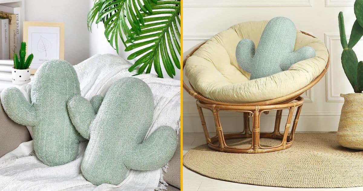 Optez pour ce set de coussins aux formes de cactus afin de parfaire votre  décoration