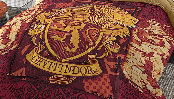 Tissu Harry Potter et ses amis : Hermione, Ron, Dobby sur fond blanc
