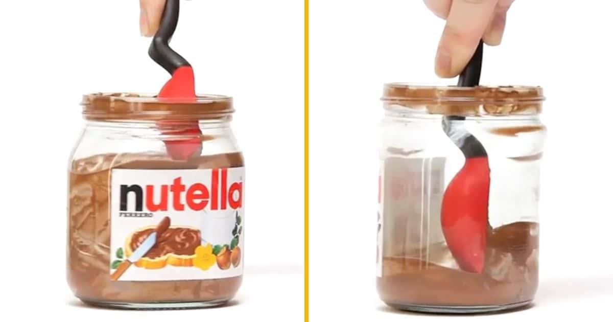 Test : La cuillère parfaite pour vider entièrement les pots de Nutella !