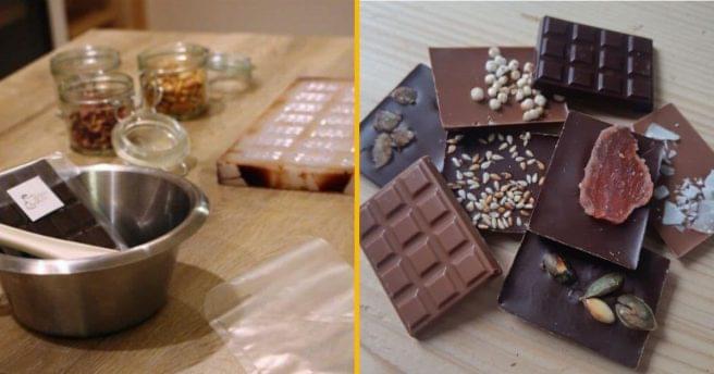 Atelier realisation tablettes chocolat