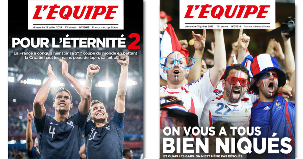 Top 5 des Unes de l’Equipe qu’on aimerait voir demain