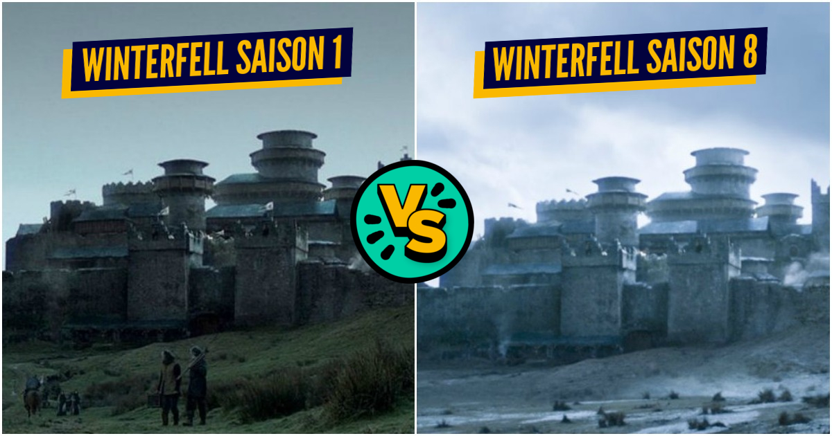 Top 8 des décors de Game of Thrones saison 1 vs saison 8 (morale : on