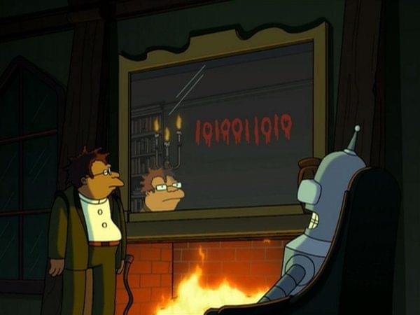 Top 10 awesome jokes you didn't notice in these cult series 1 Futurama binaire