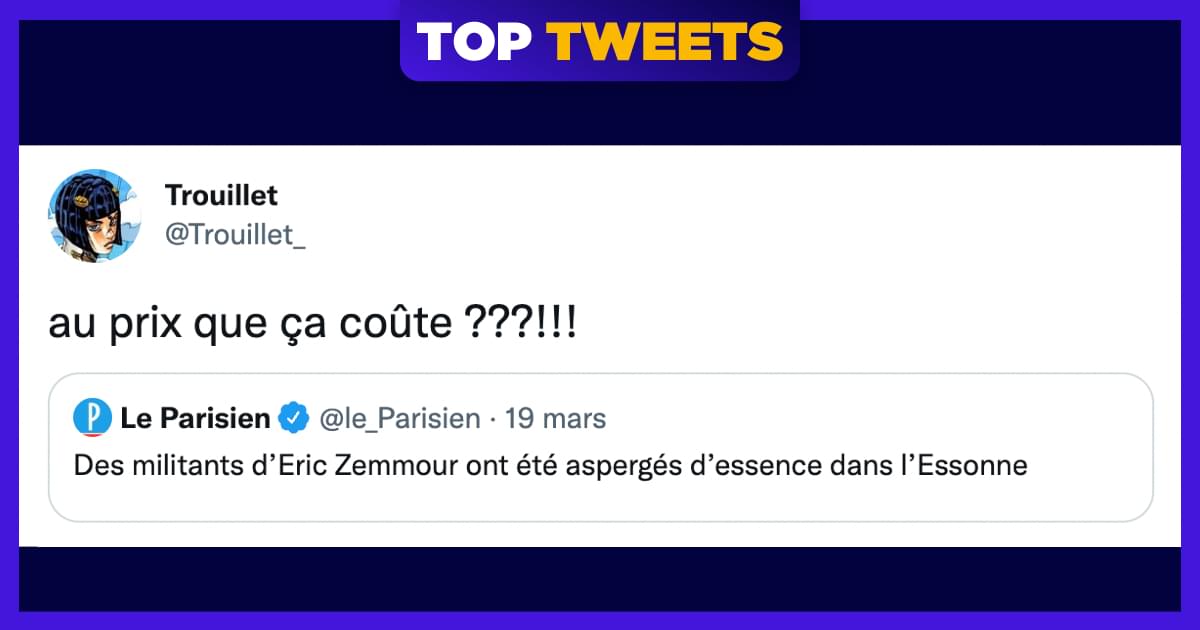 Top 10 des meilleurs tweets de @Trouillet_, une personne drôle