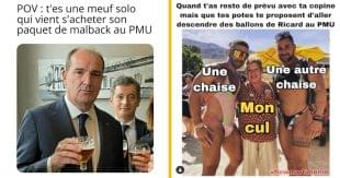 Deux memes sur le PMU, ce lieu incontournable du patrimoine français