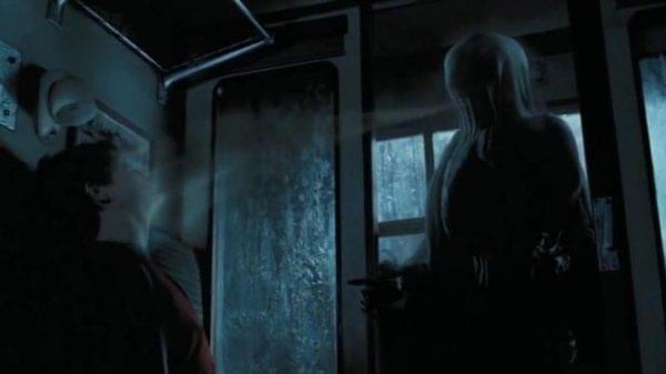 Harry potter and a dementor on the hogwarts express