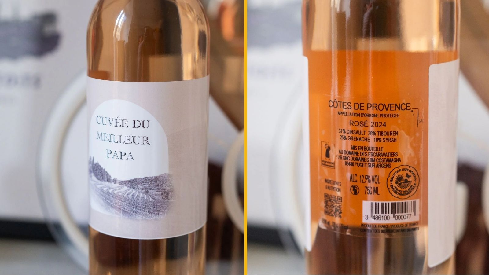 Un rosé Cuvée du Meilleur Papa, le plus grand cru