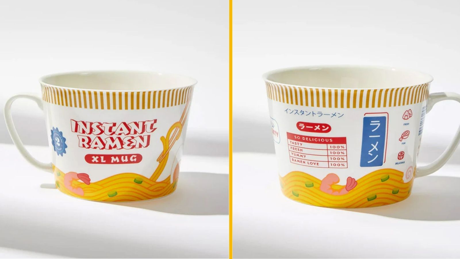 Un mug géant ramen, parfait pour les gros mangeurs de soupe