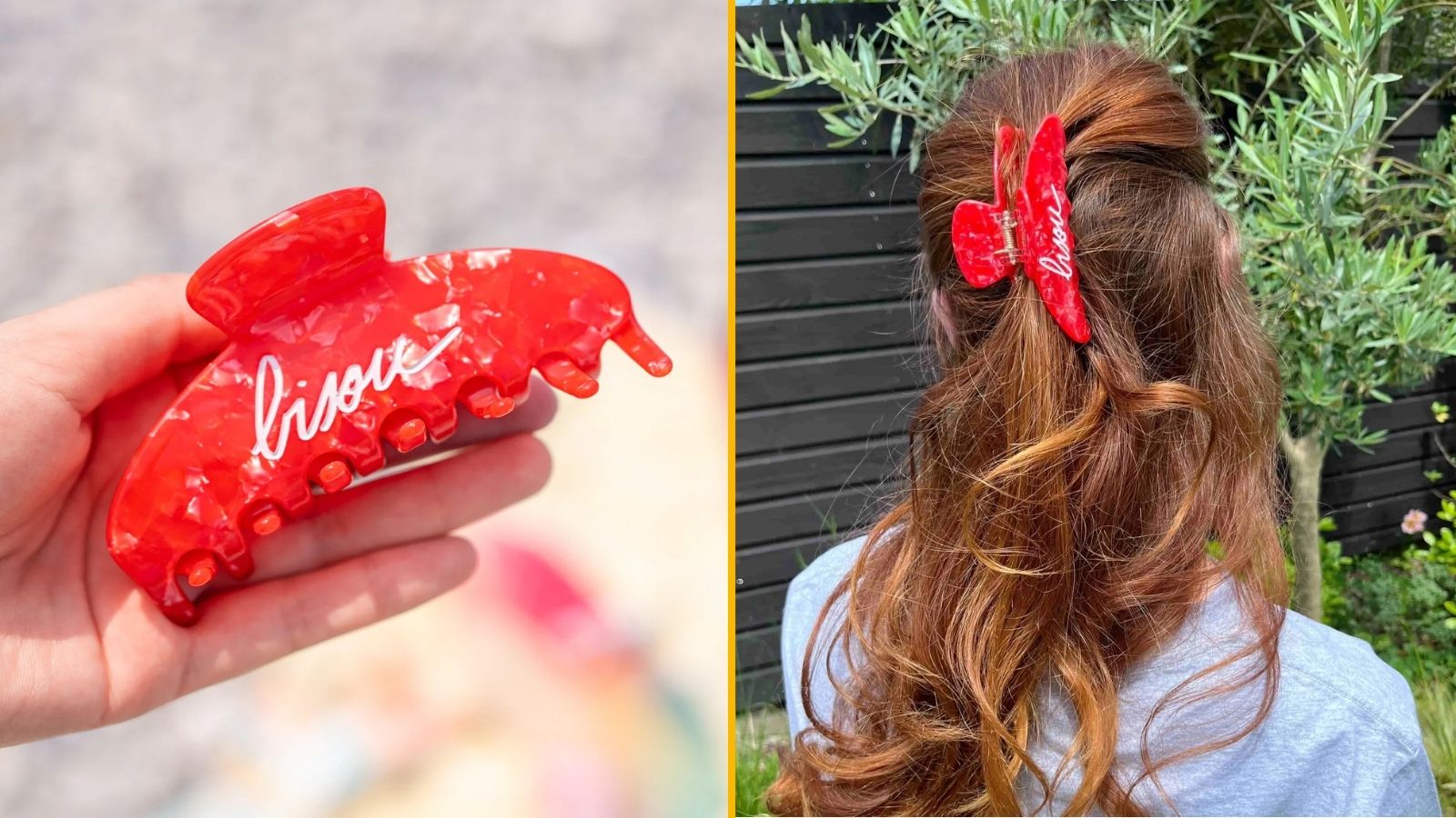 Une pince à cheveux Bisou