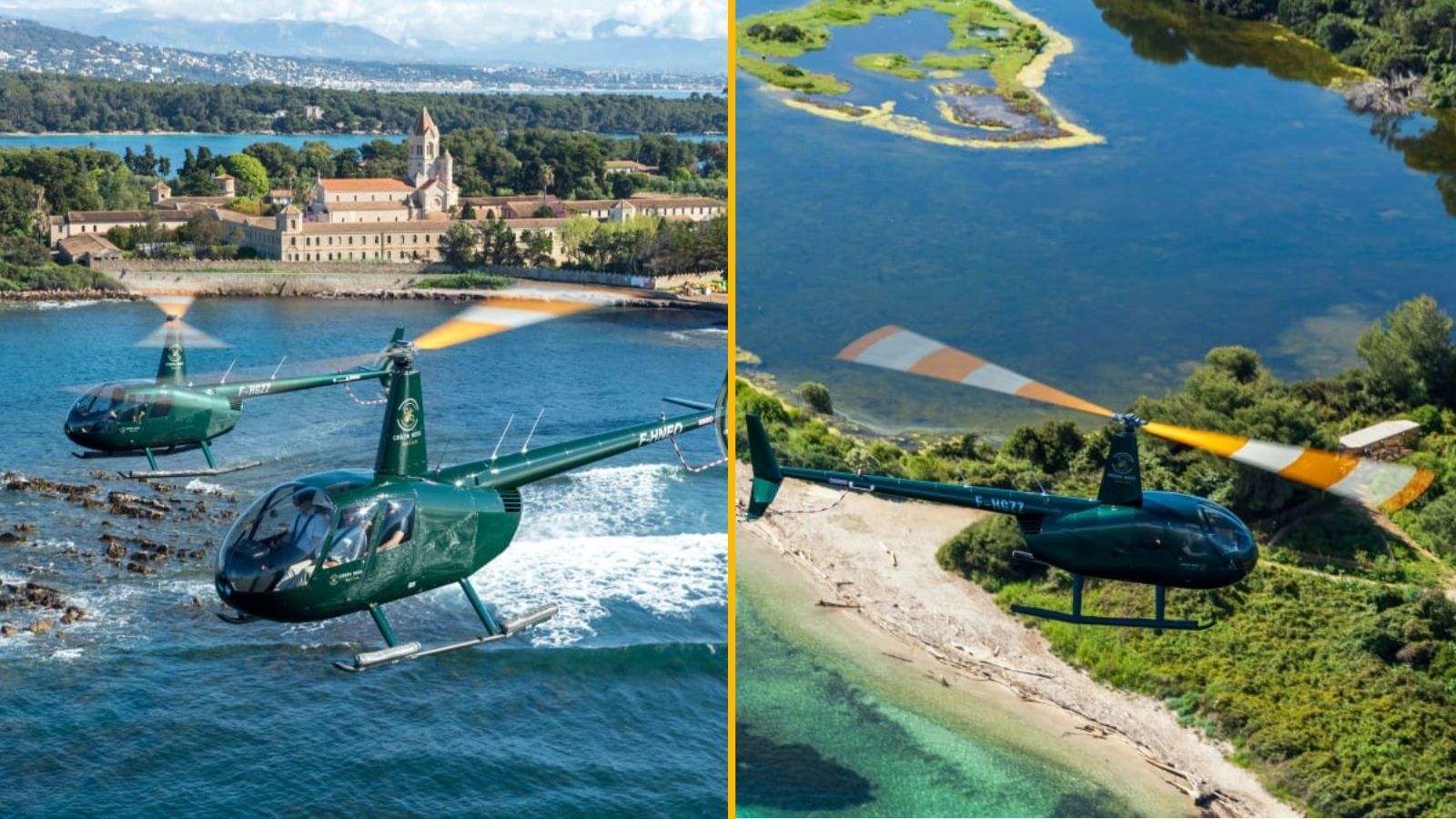 Un vol panoramique en hélicoptère depuis Cannes, les merveilles de la Côte d’Azur